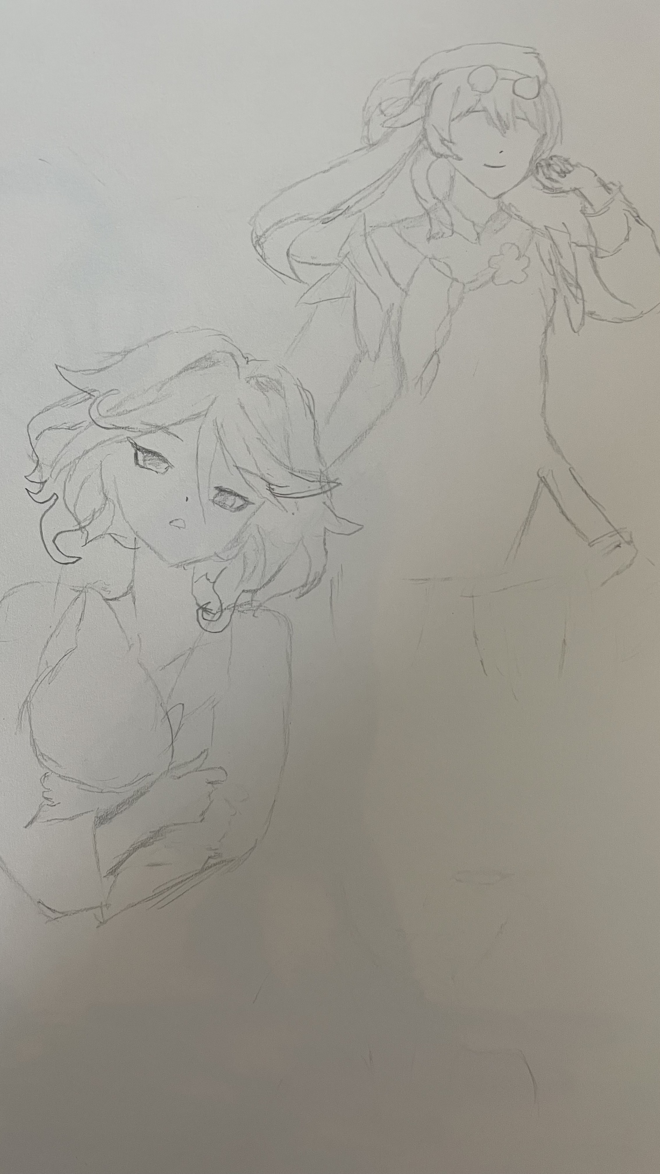 hutao and furina sketches